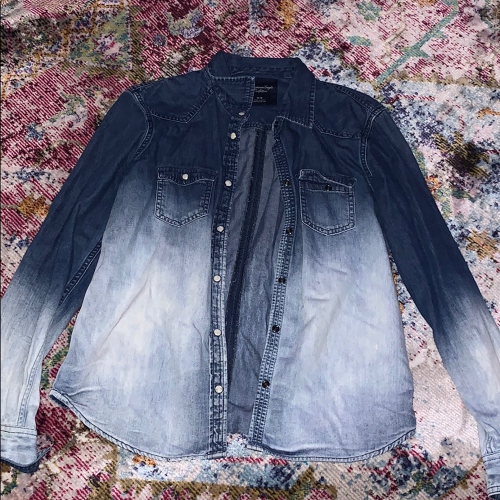 Ombré American eagle denim shirt